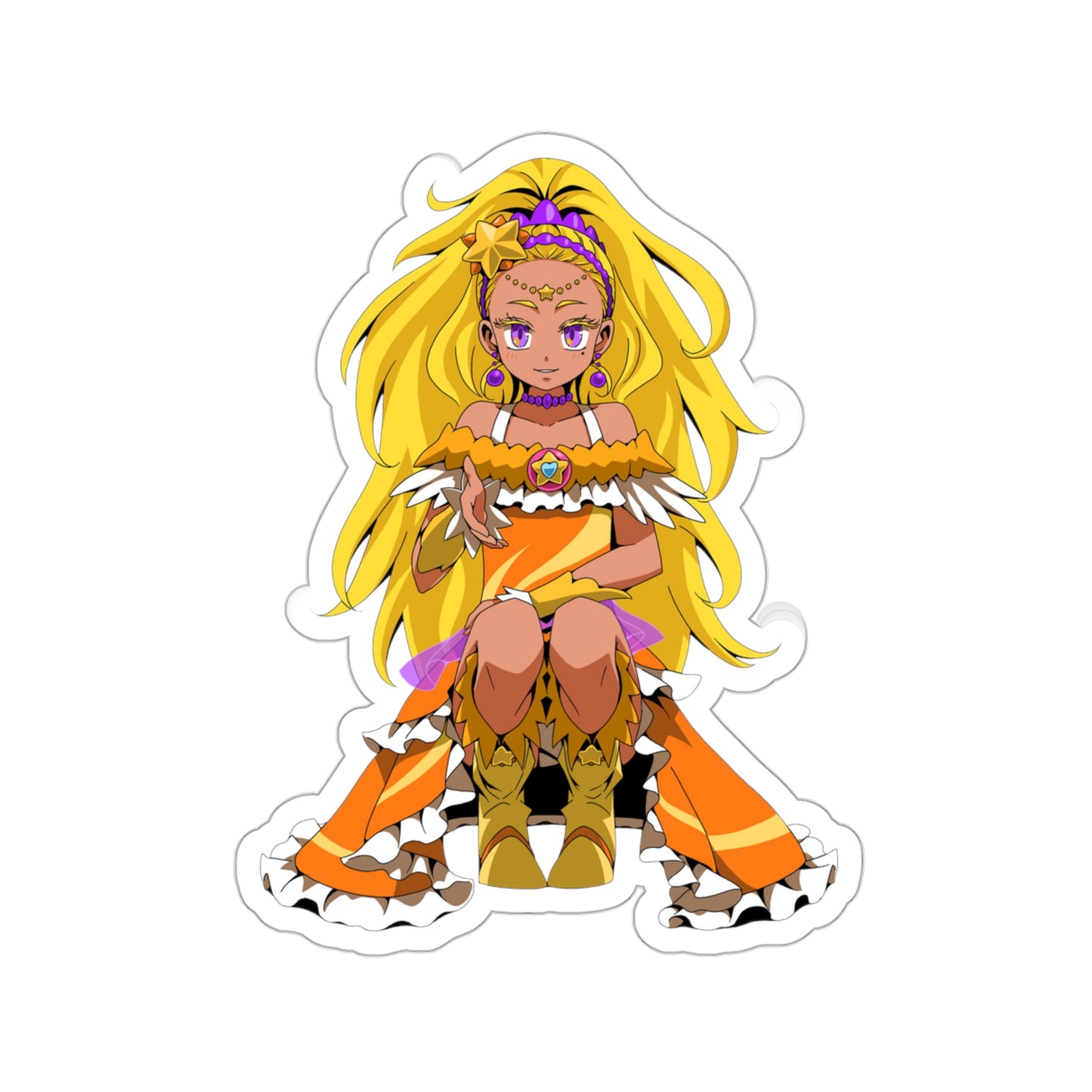 Autocollant imperméable Pretty Cure - Autocollant en vinyle Anime Amamiya Elena Cure Soleil