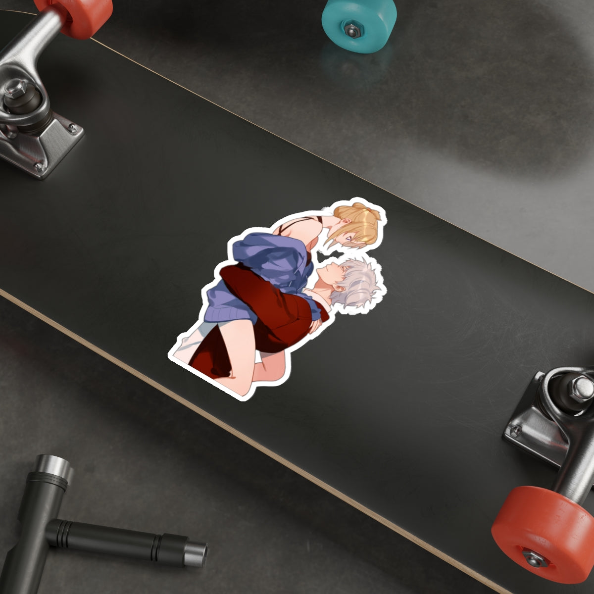 Gintama Waterproof Sticker - Gintoki Sakata and Tsukuyo Anime Premium Vinyl Decal - Gin Tama Car Decal