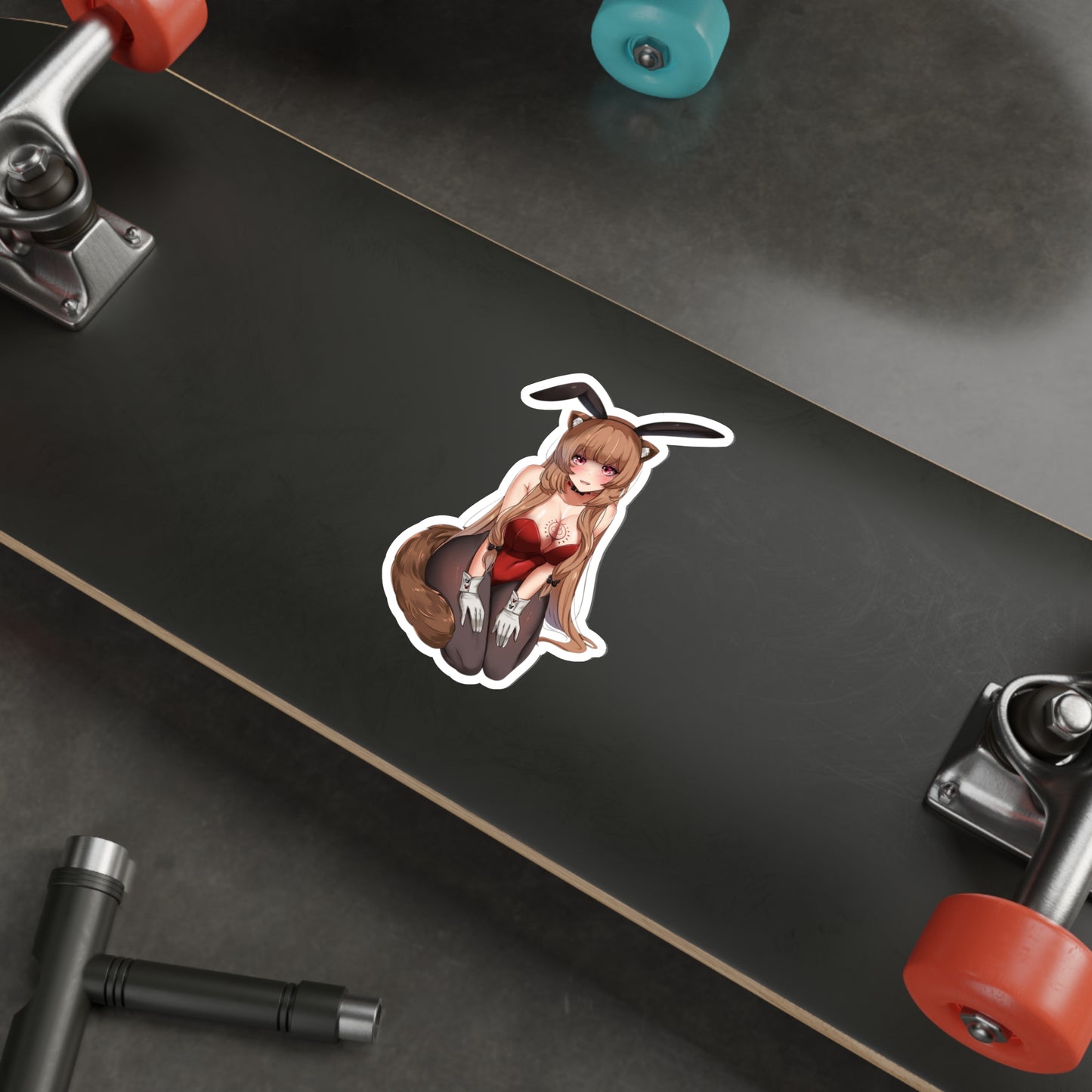 Autocollant imperméable The Rising of the Shield Hero - Autocollant en vinyle Sexy Bunny Raphtalia Anime - Autocollant pour pare-chocs de voiture - Autocollant pour ordinateur portable Ecchi