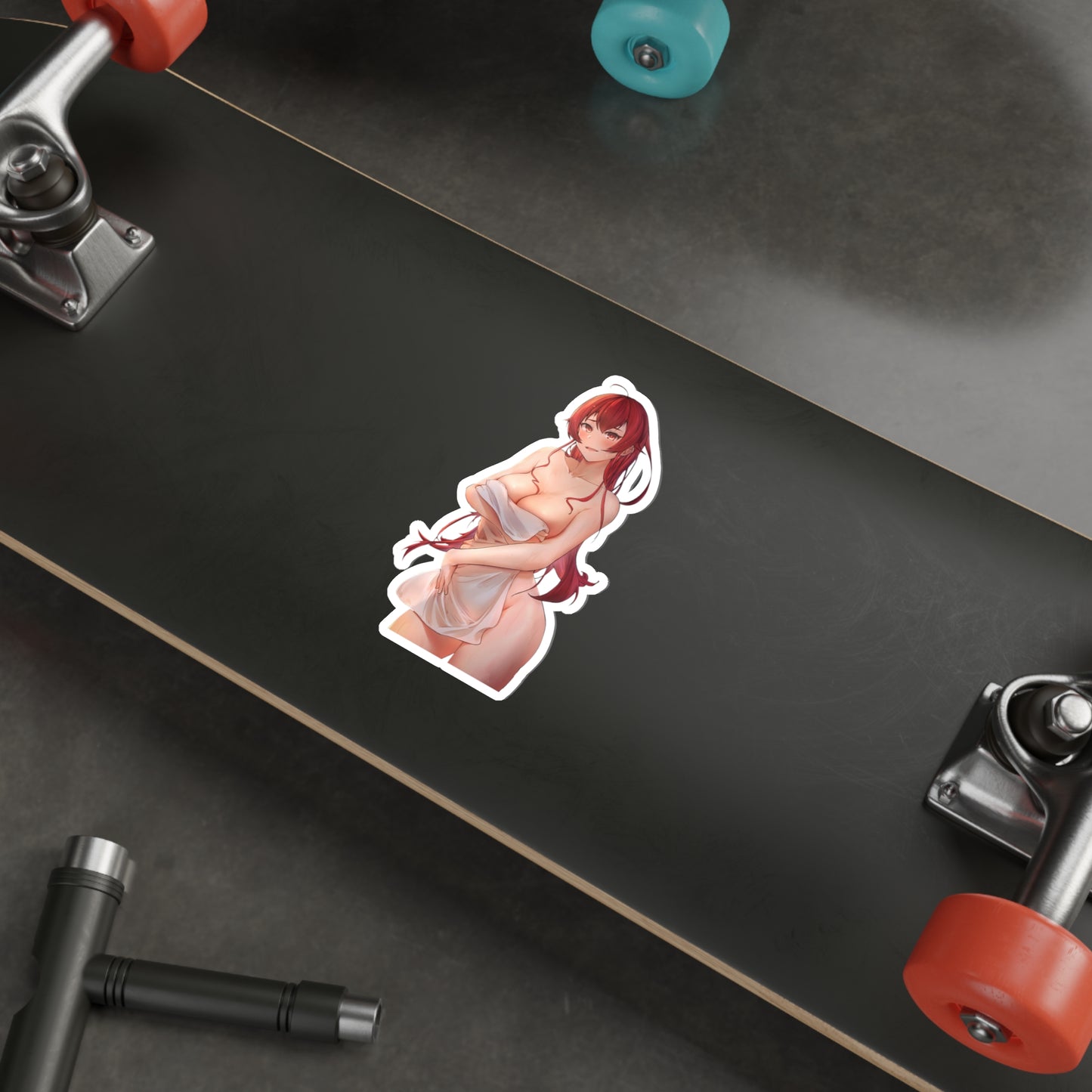 Mushoku Tensei Nude Towel Eris Boreat Greyrat Waterproof Sticker - Ecchi Vinyl Decal