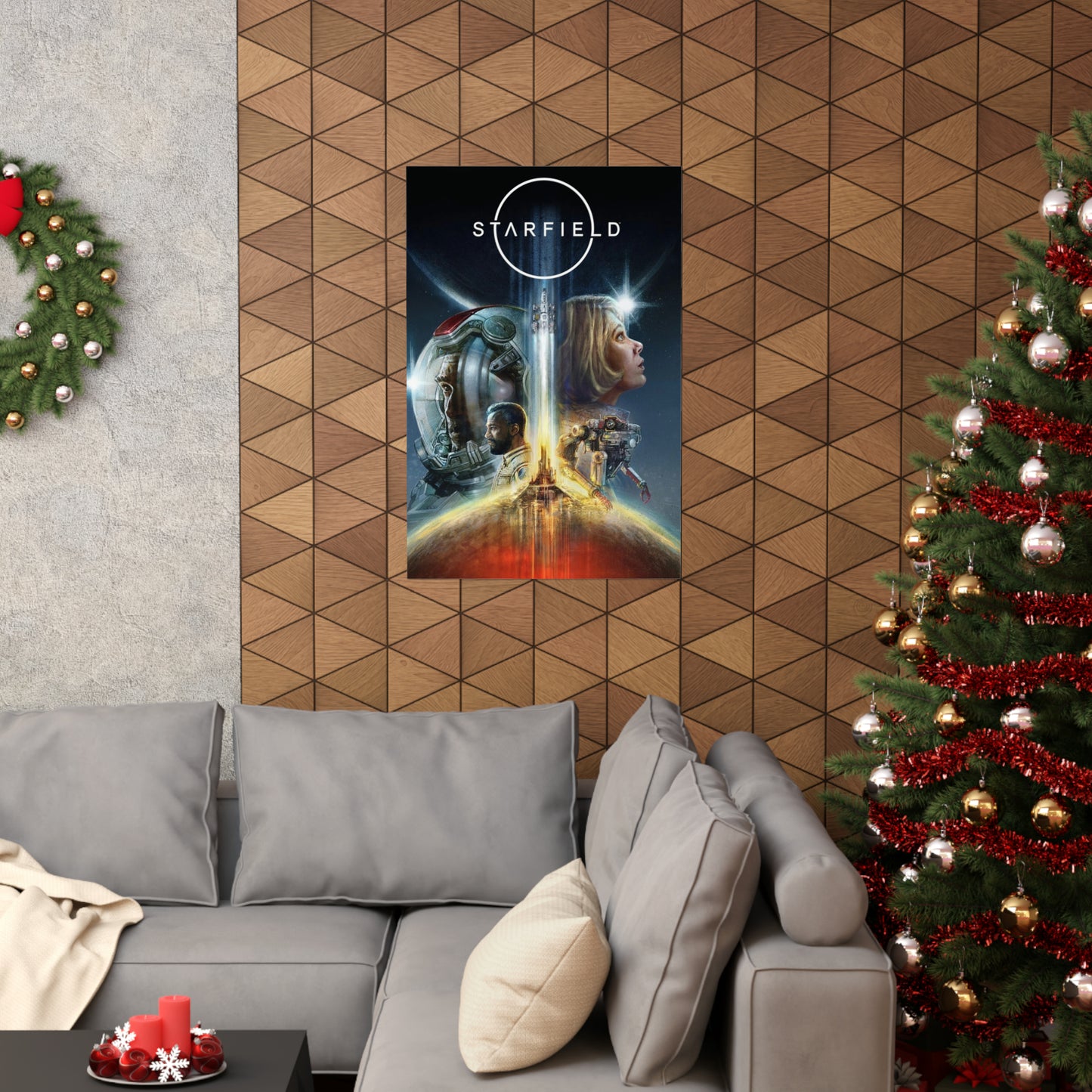 Starfield Cover Poster - Gaming Decor Wall Art - Premium Matte Vertical Poster - Sci Fi Art Gift