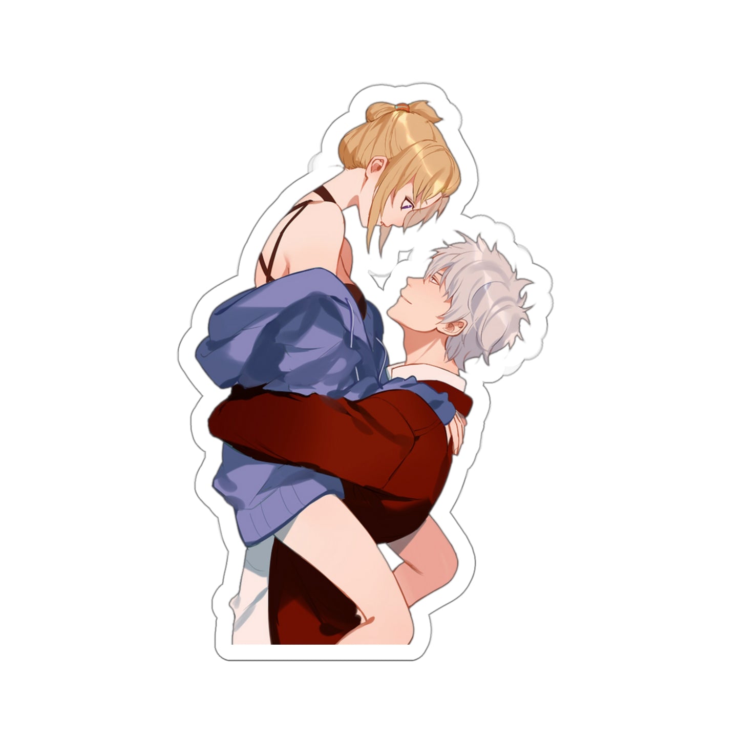 Gintama Waterproof Sticker - Gintoki Sakata and Tsukuyo Anime Premium Vinyl Decal - Gin Tama Car Decal