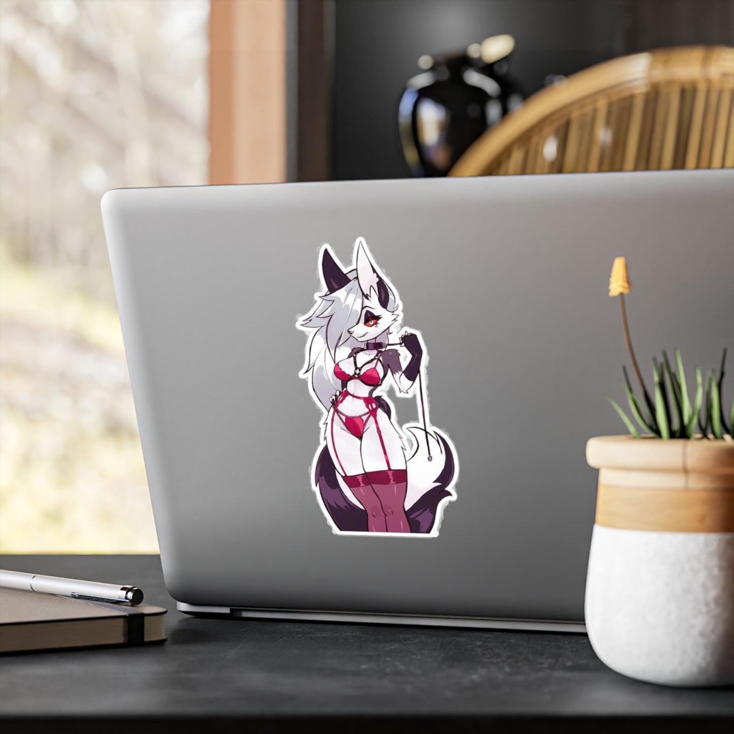 Foxy Lingerie Kiss-Cut Vinyl Decal - Playful Art for Personalization