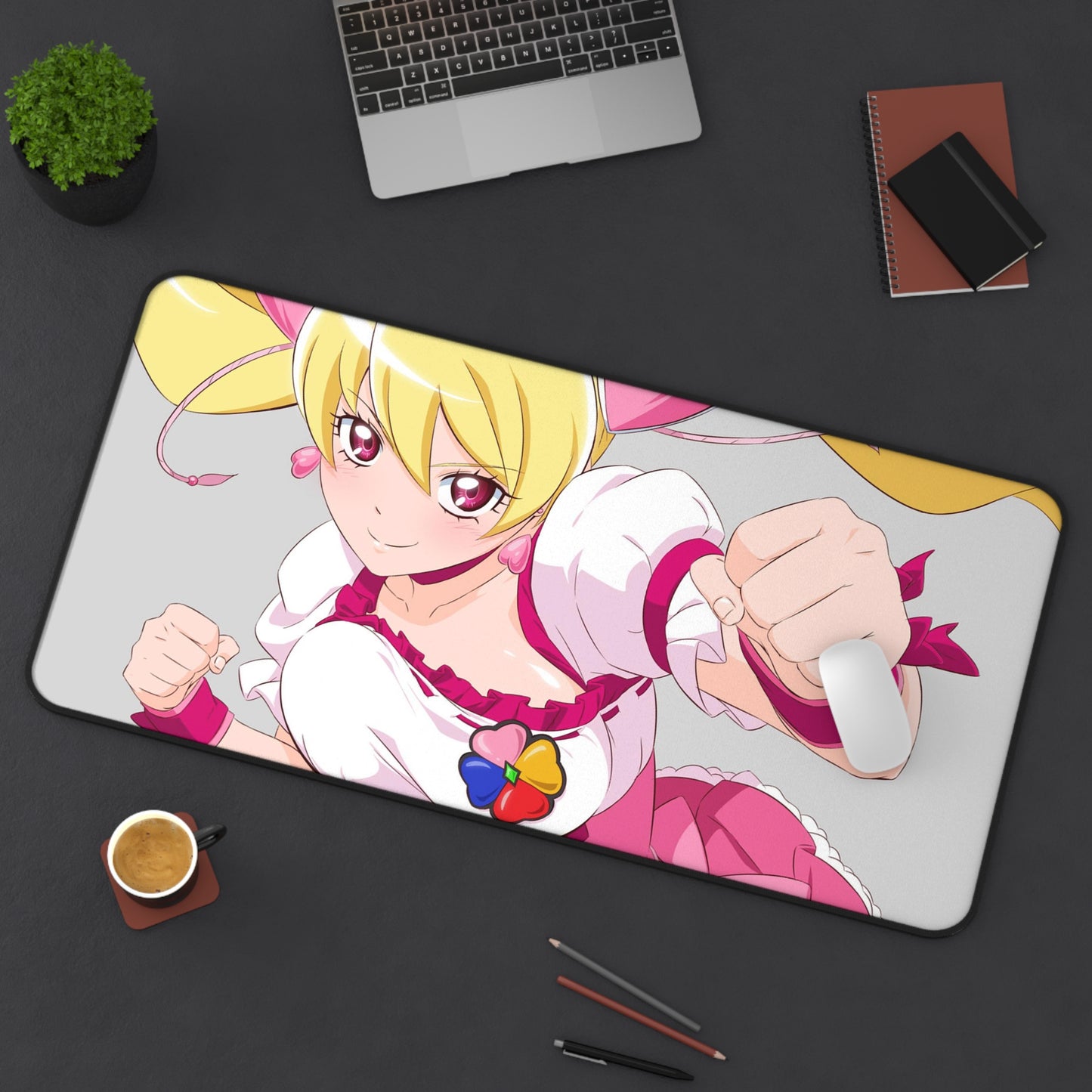 Fresh Pretty Cure Anime Desk Mat - Cure Peach Precure Mousepad - Momozono Love Non Slip Playmat