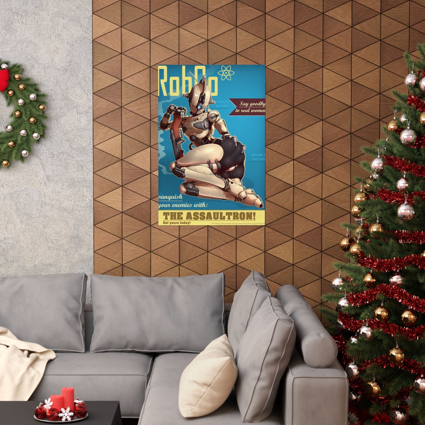 Affiche sexy de Fallout Assaultron - Affiche verticale mate de qualité supérieure obscène - Art mural pour adultes