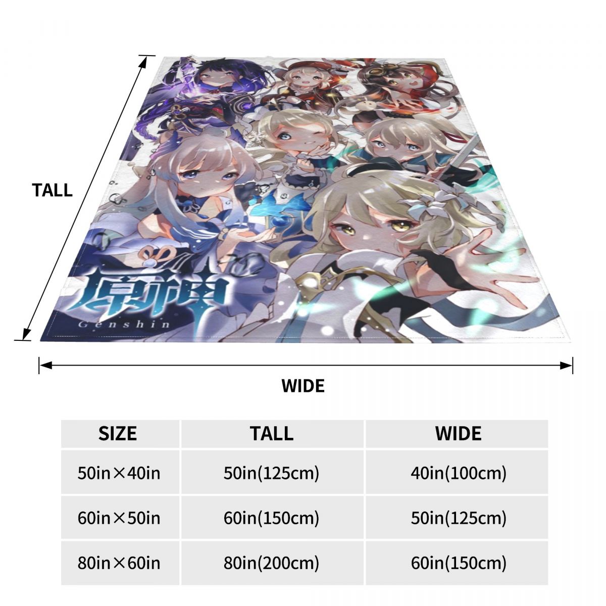 Genshin Impact Blanket Flannel Anime Stuff Adult Doujin Sexy Art Poster Soft Throw Blankets Custom for Bedding Travel Throws