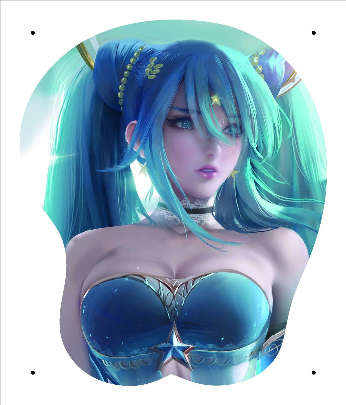 Anime Sexy Ahri 02 Mona 3D Mouse Pad Mouse Mat Wrist Rest Silicone Oppai Breast Laptops Computer Mousepad Work Office Desk Mat