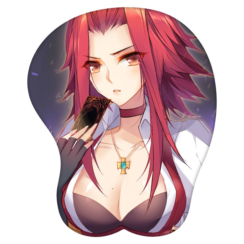Tapis de souris 3D Anime Izayoi Aki YuGiOh Repose-poignet Silicone Sexy Creative Gaming Mousepad Mat