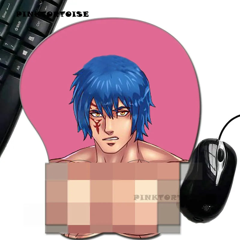 PINKTORTOISE MOUS MAT Anime Customized Sexy 3D mousepad Breast Gaming Mouse pads Mat playmat with Wrist Rest