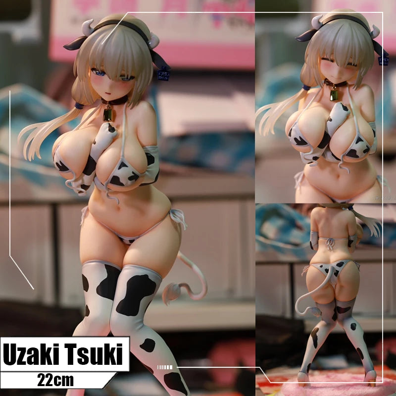 Wave Dream Tech Tsuki Uzaki with Cow outlets Pattern Bikini 1:7 PVC Anime Figure