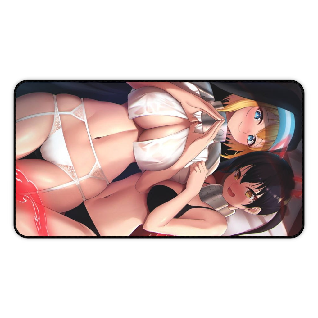 Fire Force Sexy Lingerie Waifus Iris and Tamaki Gaming Desk Mat - Anim K-Minded Fire Force Sexy Lingerie Waifus Iris and Tamaki Gaming Desk Mat - Anim K-Minded