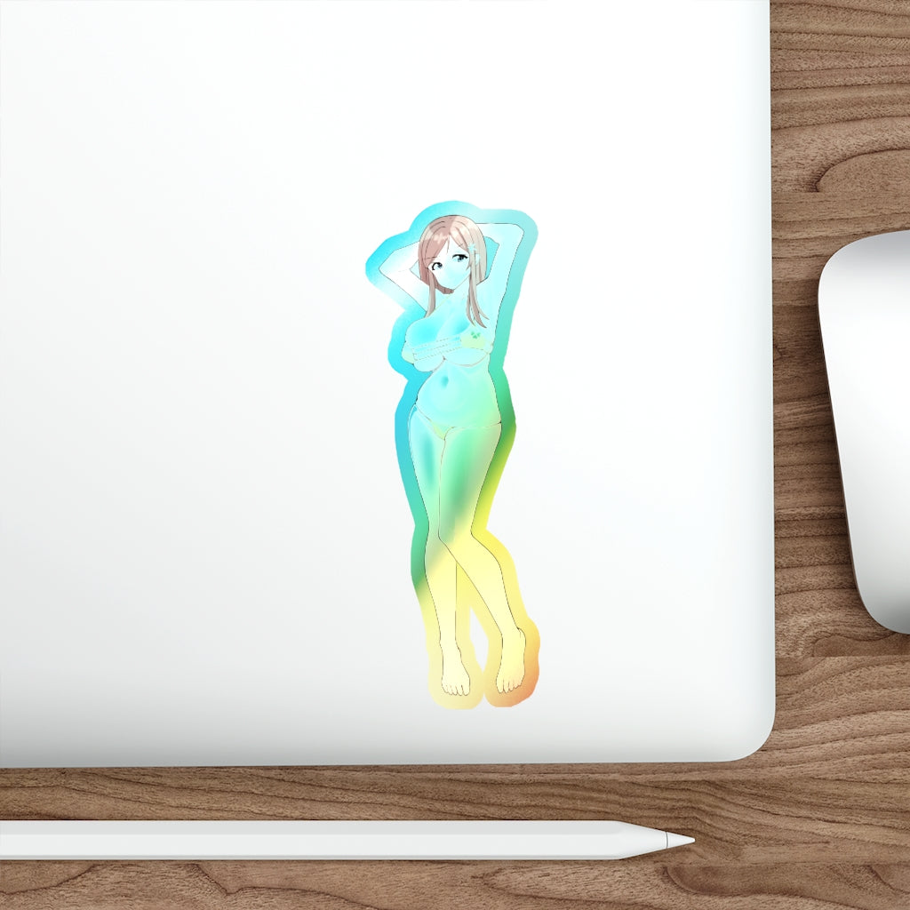 Sexy Orihime Holographic Sticker Anime - Bleach Holographic Car Decal