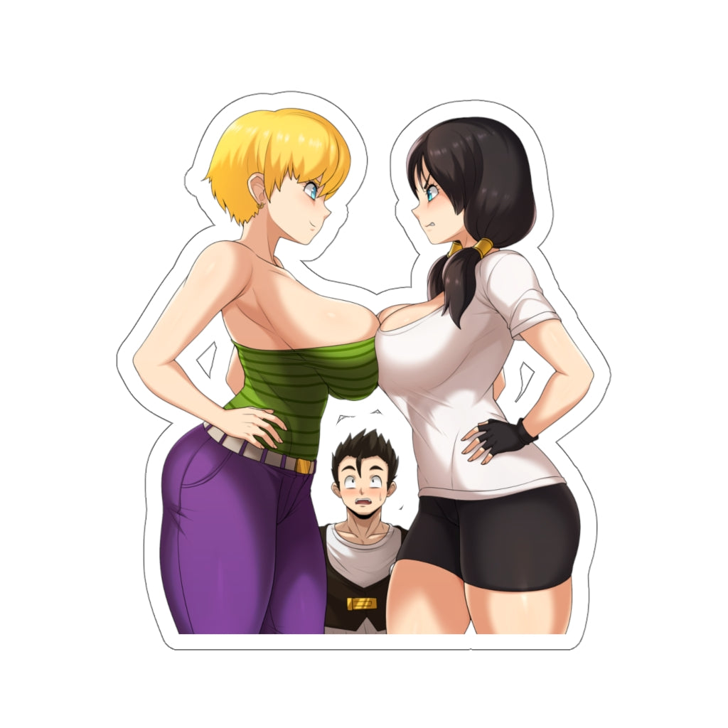 Gohan Dilemma: Erasa or Videl Waterproof Sticker - Dragon Ball Ecchi V –  K-Minded