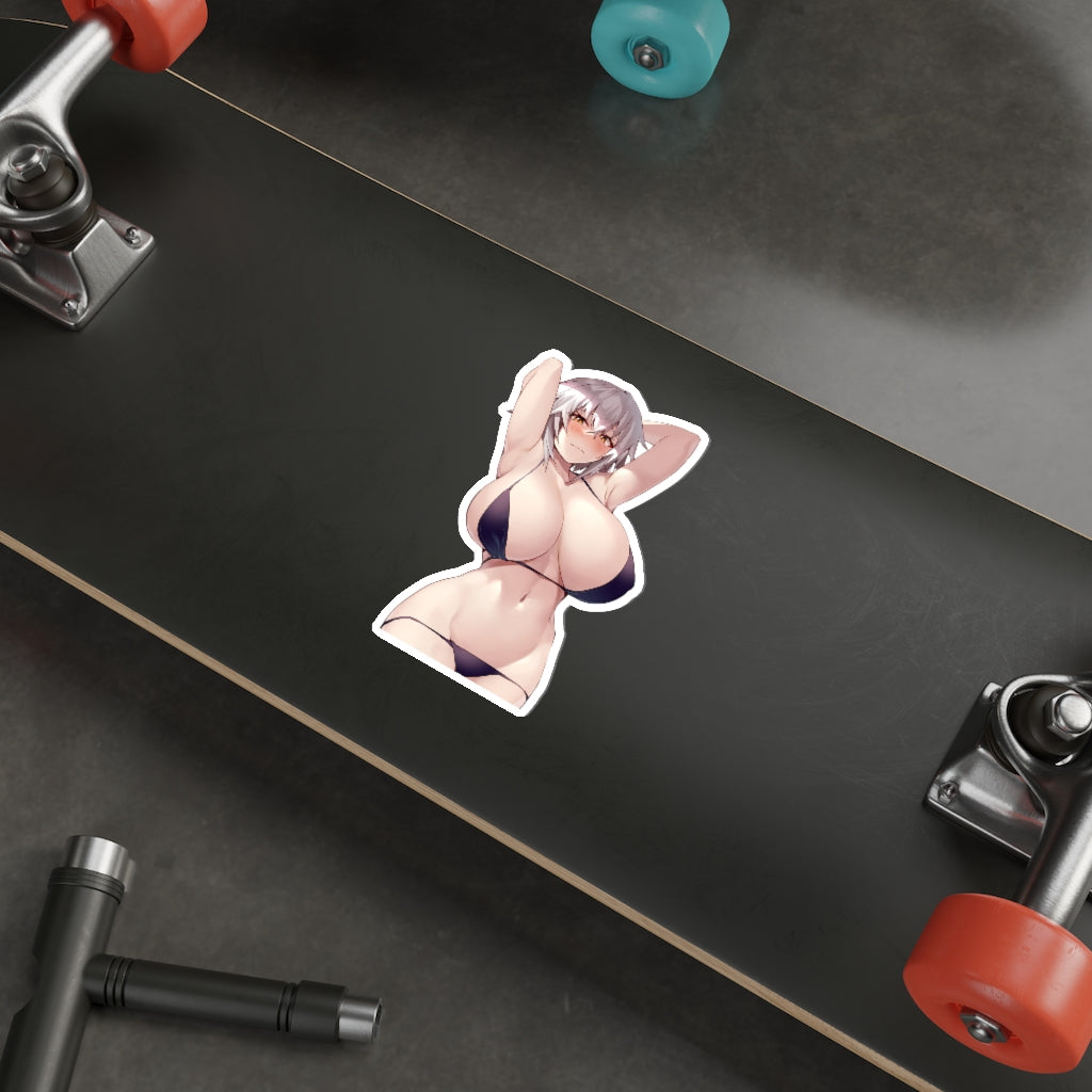 Autocollant imperméable à l'eau avec d'énormes seins en bikini Jeanne d'Arc Fate Grand Order - Autocollant en vinyle Ecchi