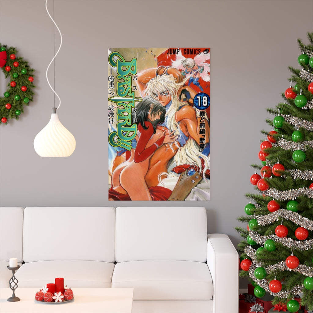 Affiche de couverture de manga sexy Dark Schneider et Porno Dianno Bastard - Affiche verticale mate de qualité supérieure obscène - Art mural pour adultes