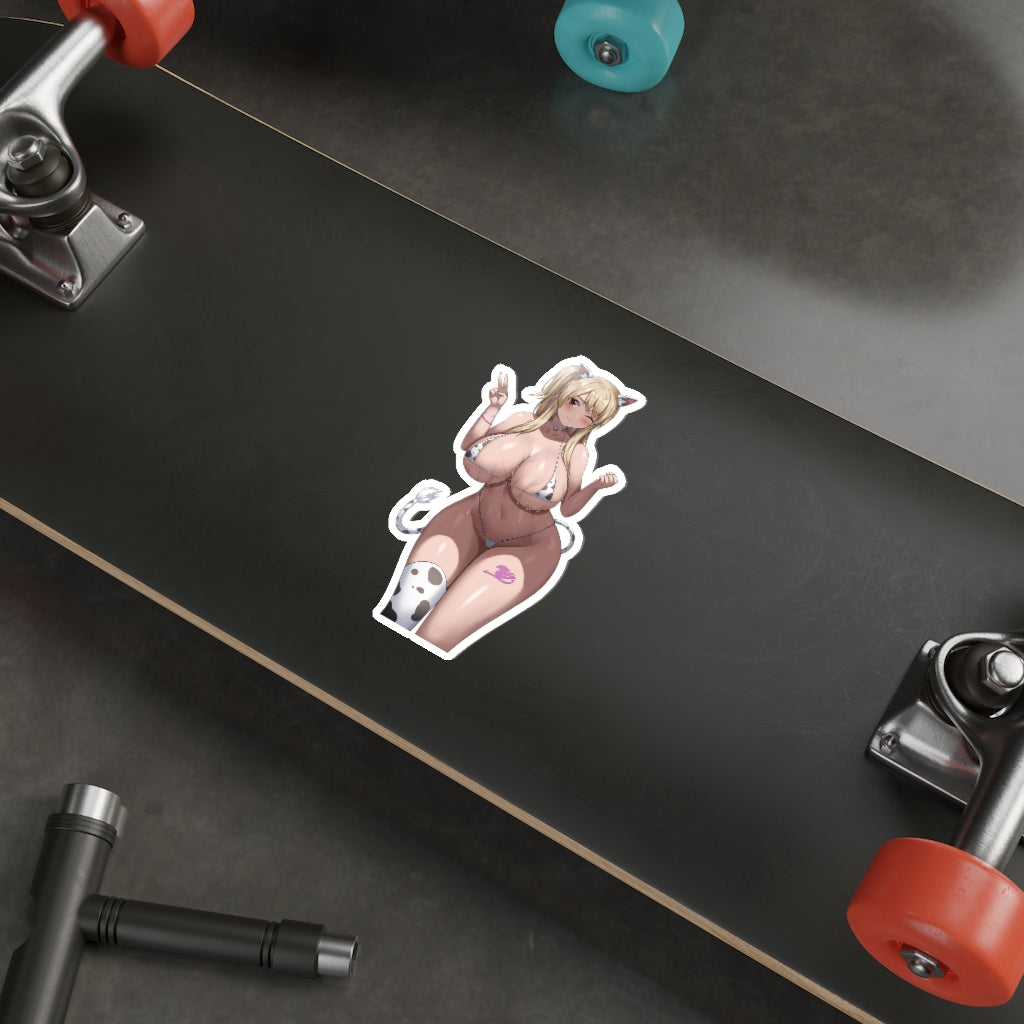 Cow Girl Bikini Lucy Heartfilia Fairy Tail Waterproof Sticker - Ecchi Vinyl Decal