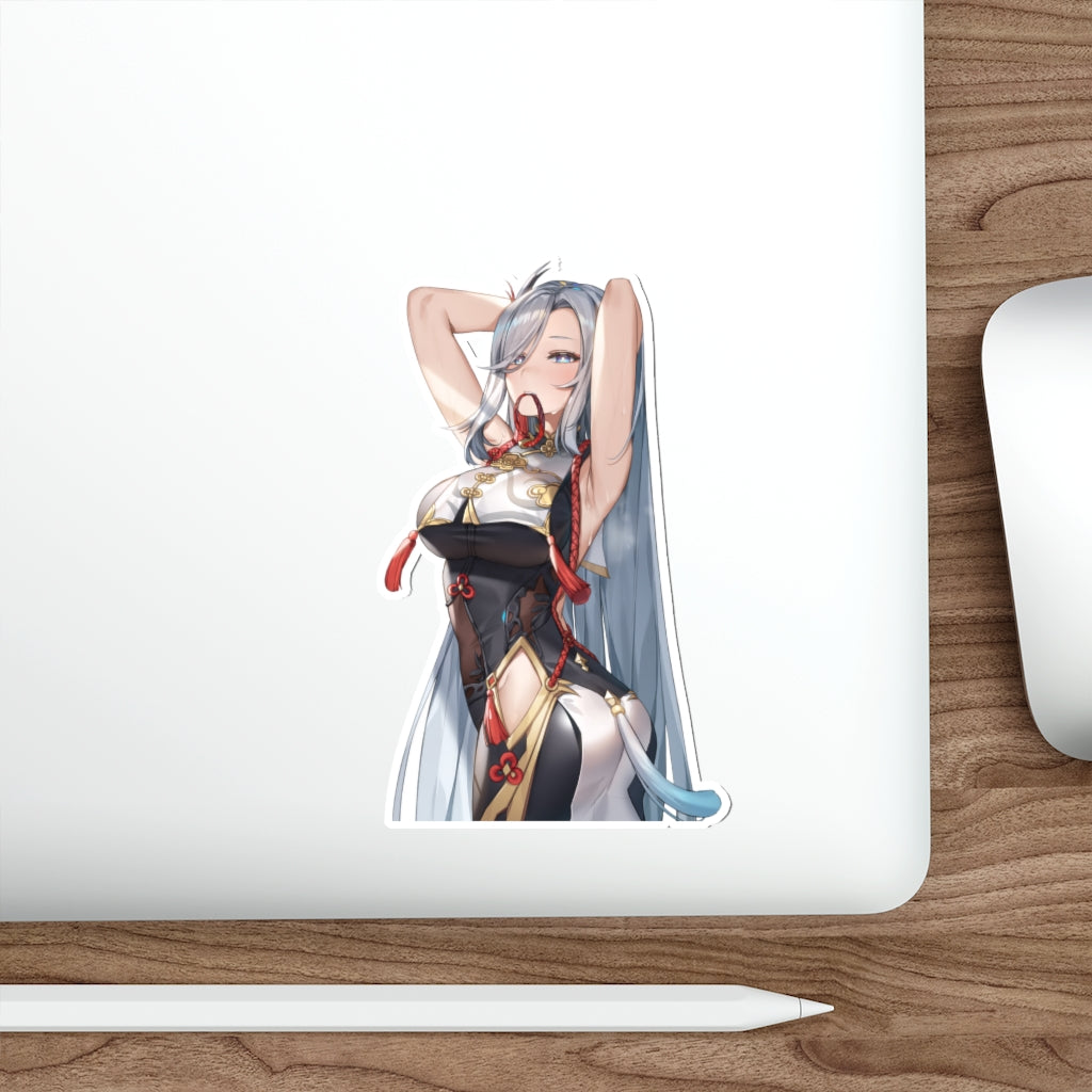 Hot Waifu Shenhe Genshin Impact Waterproof Sticker - Ecchi Vinyl Decal