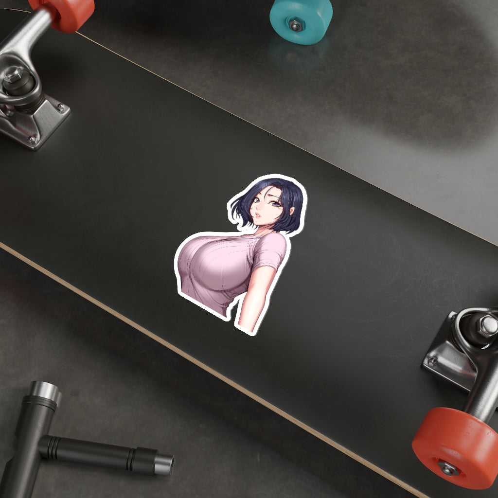 Fitness Song Sang-mi Big Anime Boobs Ecchi Vinyl Decal Waterproof Sticker - Ecchi Vinyl Decal