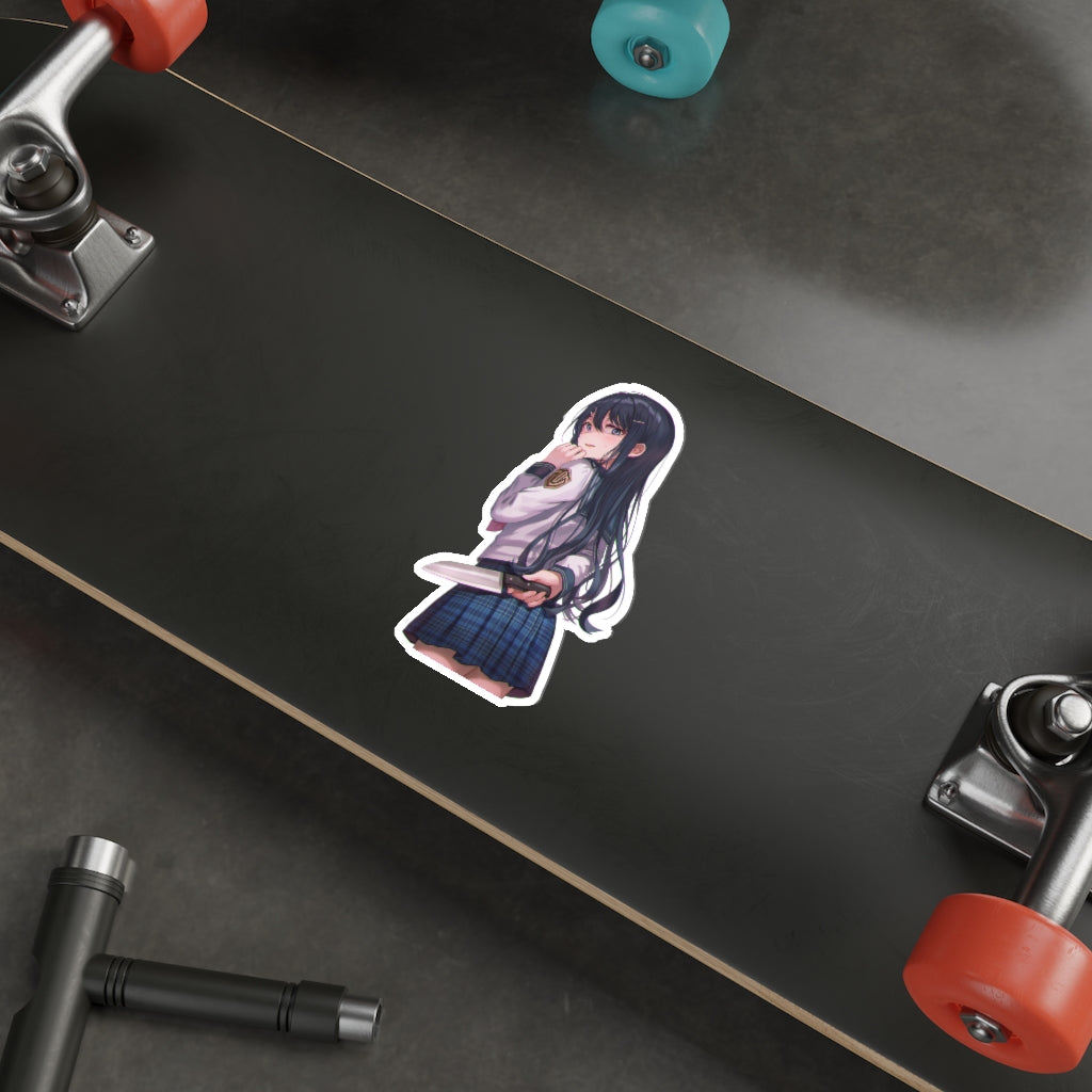Danganronpa Sayaka Maizono Hidden knife Waterproof Sticker - Ecchi Vinyl Decal