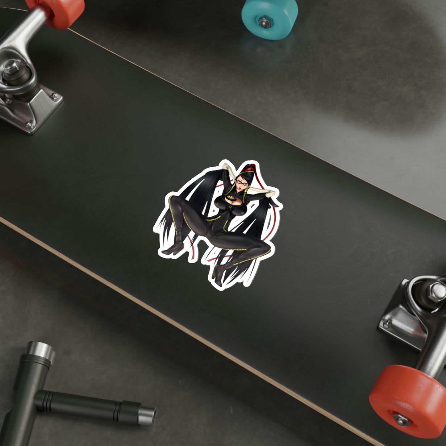 Autocollant imperméable sexy accroupi à Bayonetta - Autocollant en vinyle résistant aux intempéries pour voiture