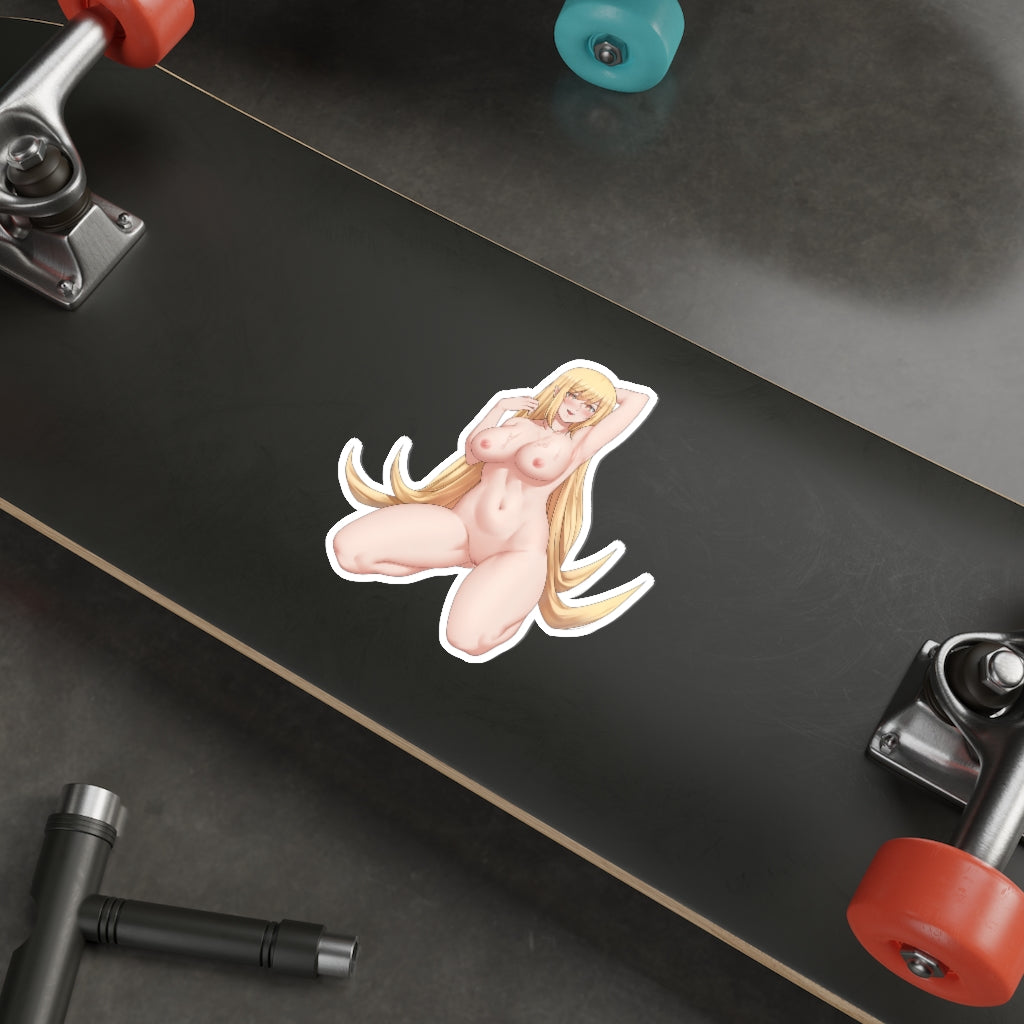 Nude Kiss Shot Monogatari Waterproof Sticker - Ecchi Vinyl Decal