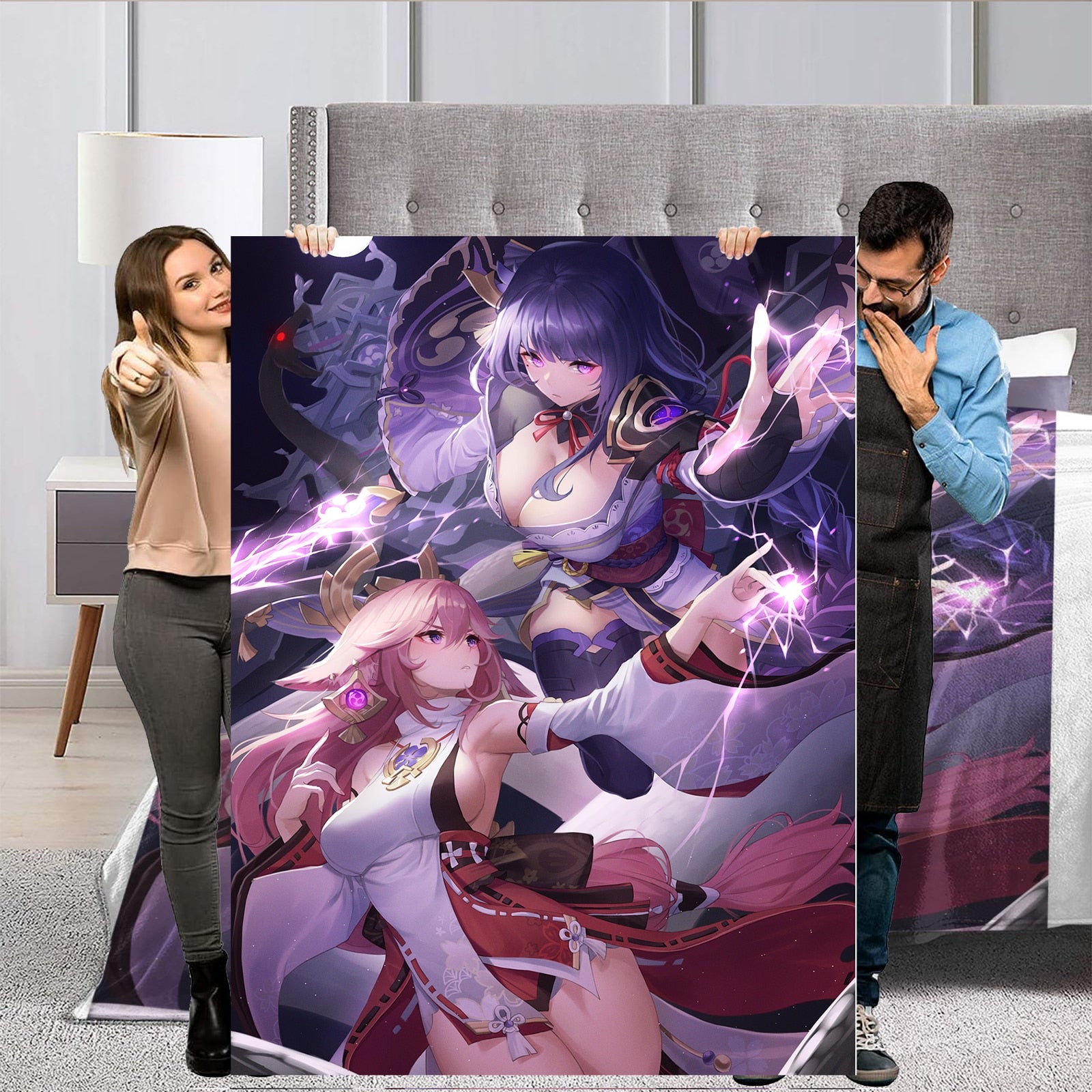 Genshin Impact Blanket H Anime Poster Blanket Sexy Nudity Women Poster –  K-Minded