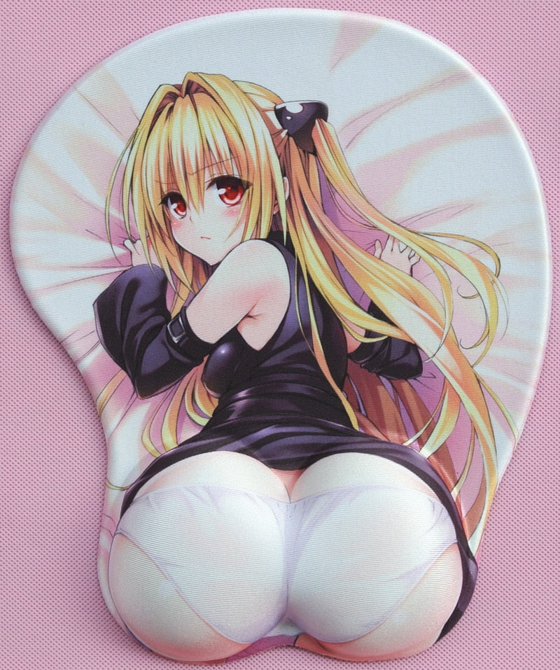 Free Shipping Three-dimensional animation / 3 d beauty wristbands/hips mouse pad Golden shadow