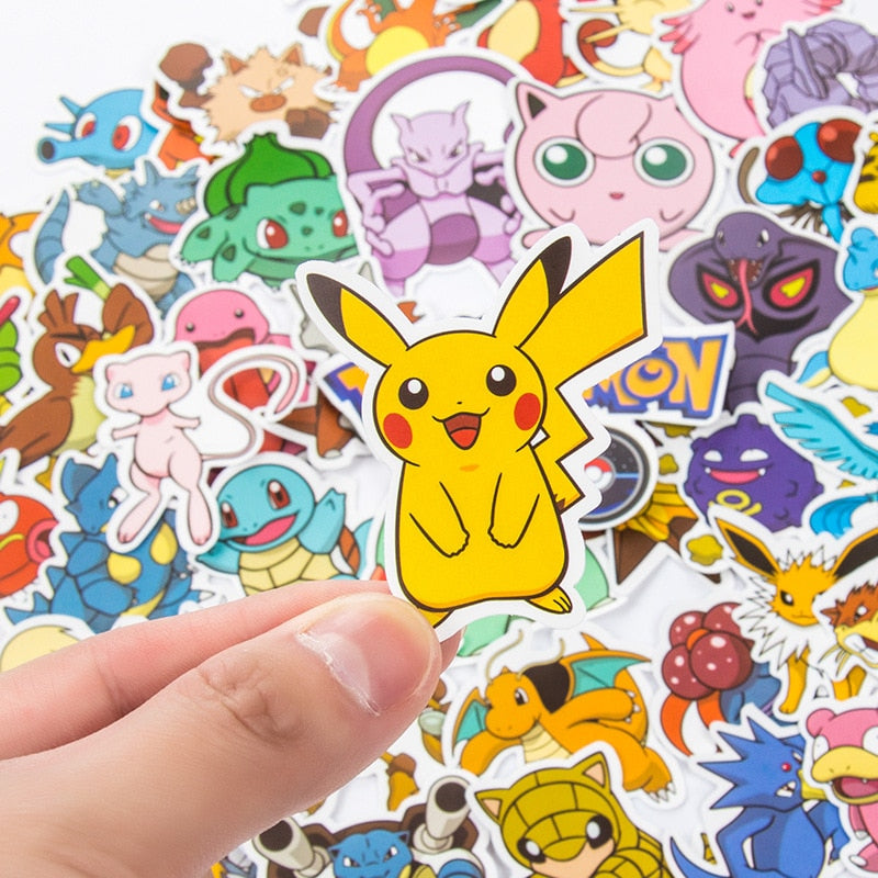 50/100Pcs Pokemon Stickers Kawaii Pikachu stickers
