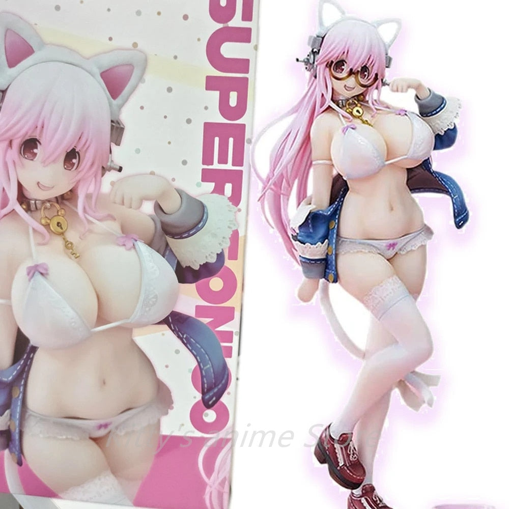 27cm Super Sonico Sexy Girl Cat Figure Anime Action Figure PVC New Col –  K-Minded