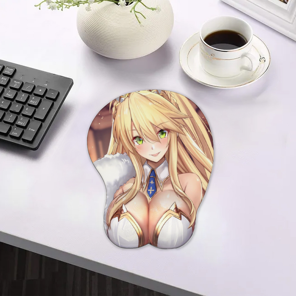 Anime 3D Boobs mousepad with Wrist Rest | Sexy Oppai Mouse pad for PC | Oppai mousepad with wrist support