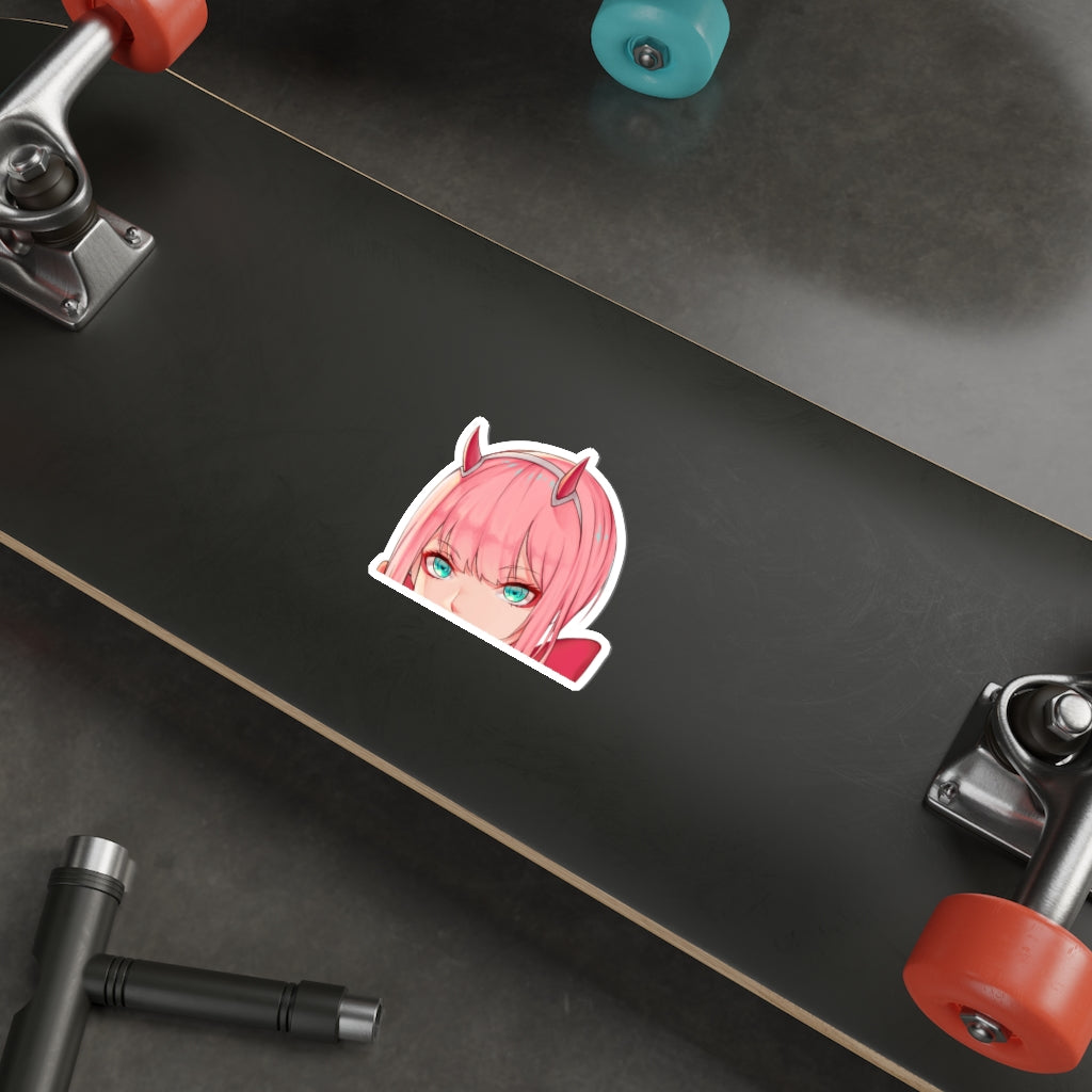Zero Two Peeker Sticker - Anime Peeker Car Decal