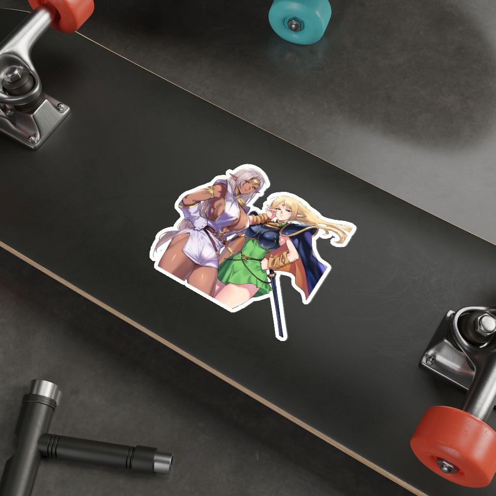 Record of Lodoss War Sexy Pirotess and Deedlit Waterproof Sticker - Ecchi Vinyl Decal