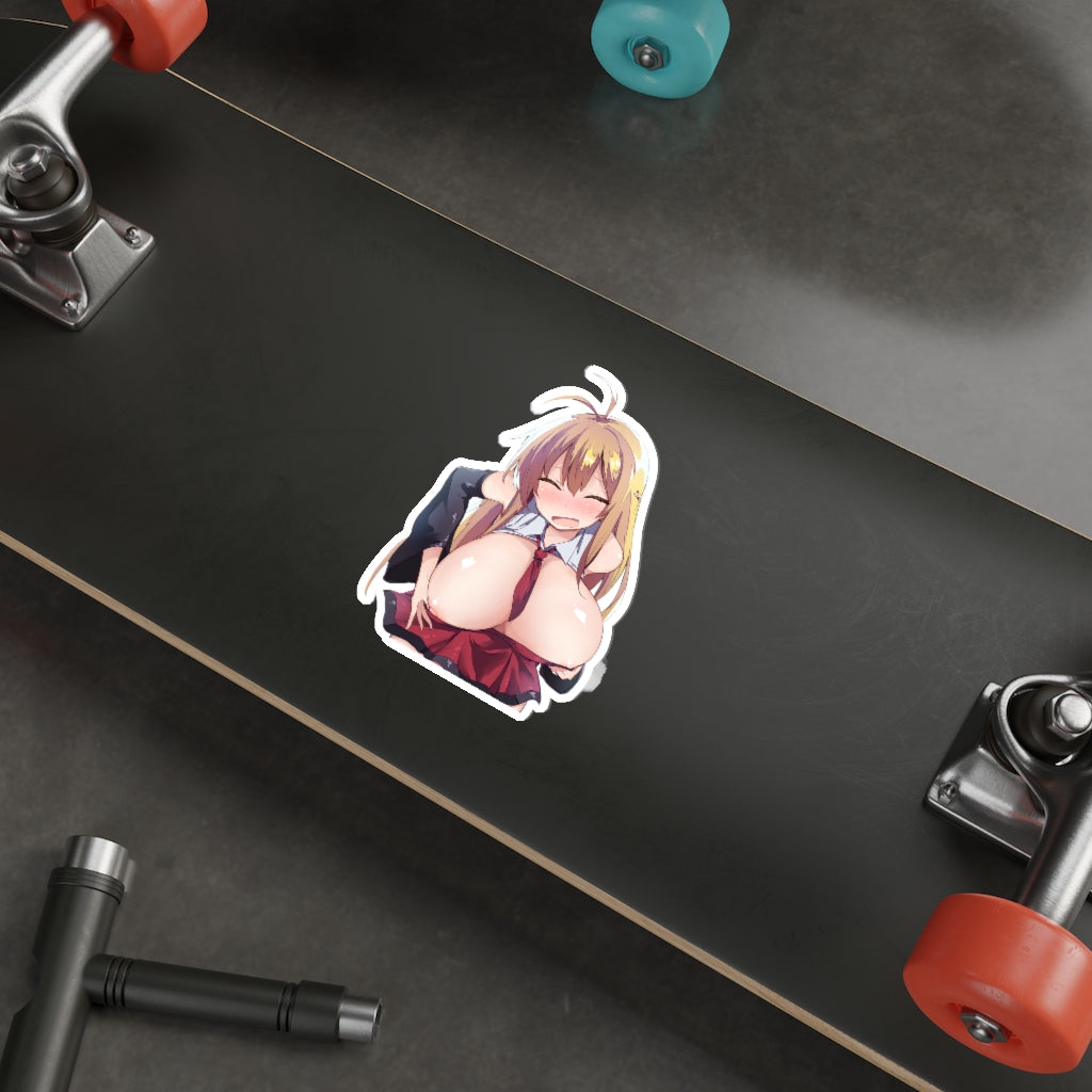 Huge Nude Boobs Tsurumaki Maki Voiceroid Waterproof Sticker - Ecchi Vinyl Decal
