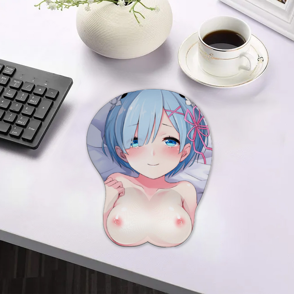 Anime 3D Boobs mousepad with Wrist Rest | Sexy Oppai Mouse pad for PC | Oppai mousepad with wrist support