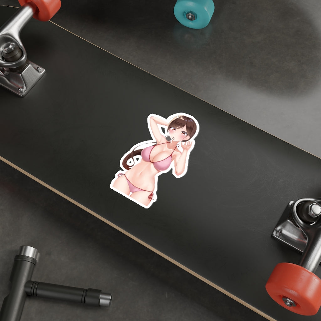 Autocollant imperméable en vinyle Ecchi pour louer une petite amie en bikini sexy Chizuru Mizuhara