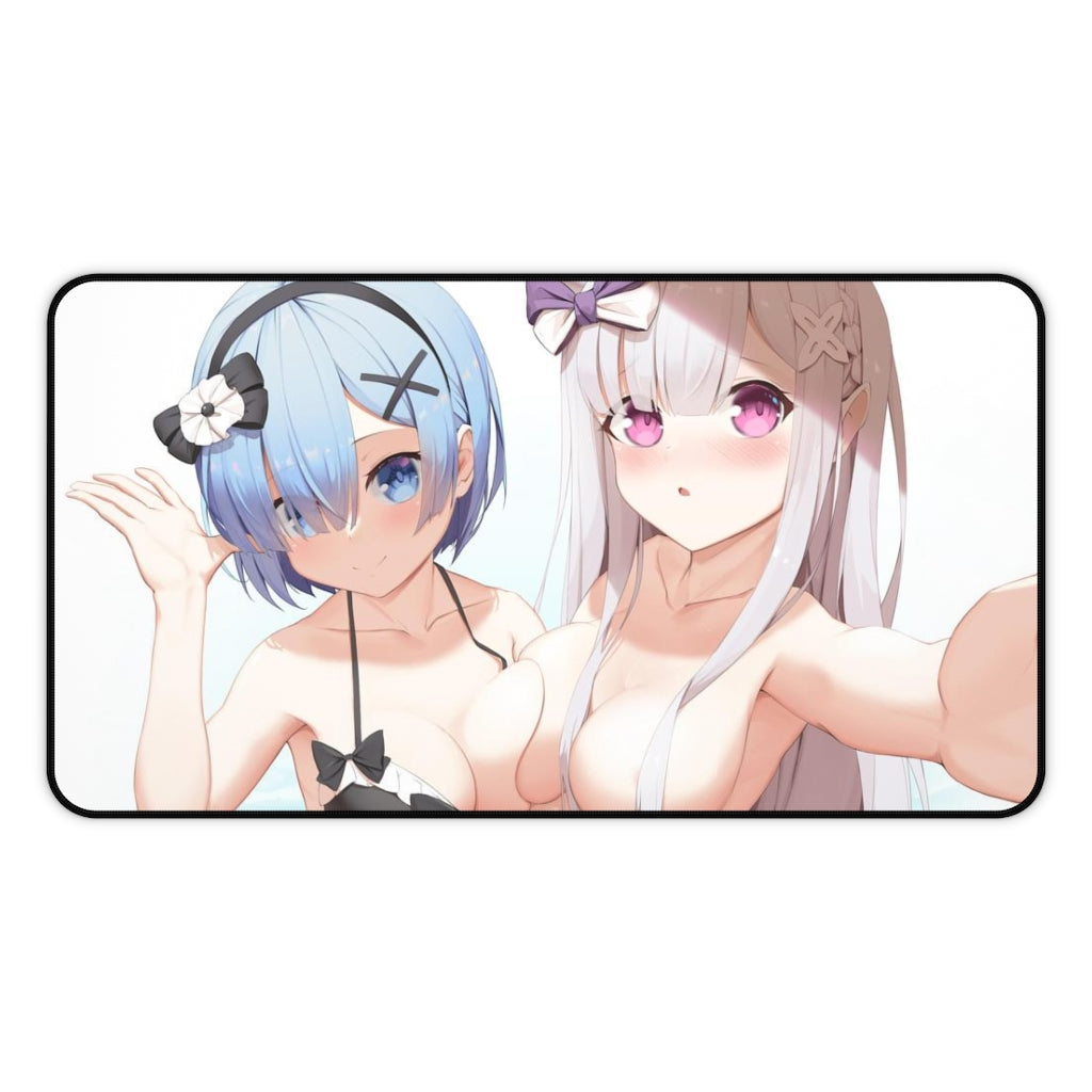 Re Zero Sexy Mousepad - Rem And Emilia Big Boobs Waifus Ecchi Desk Mat –  K-Minded