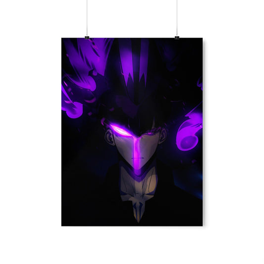 Solo Leveling Poster - Premium Matte Vertical Poster - Shadow Monarch Anime Wall Art Decor