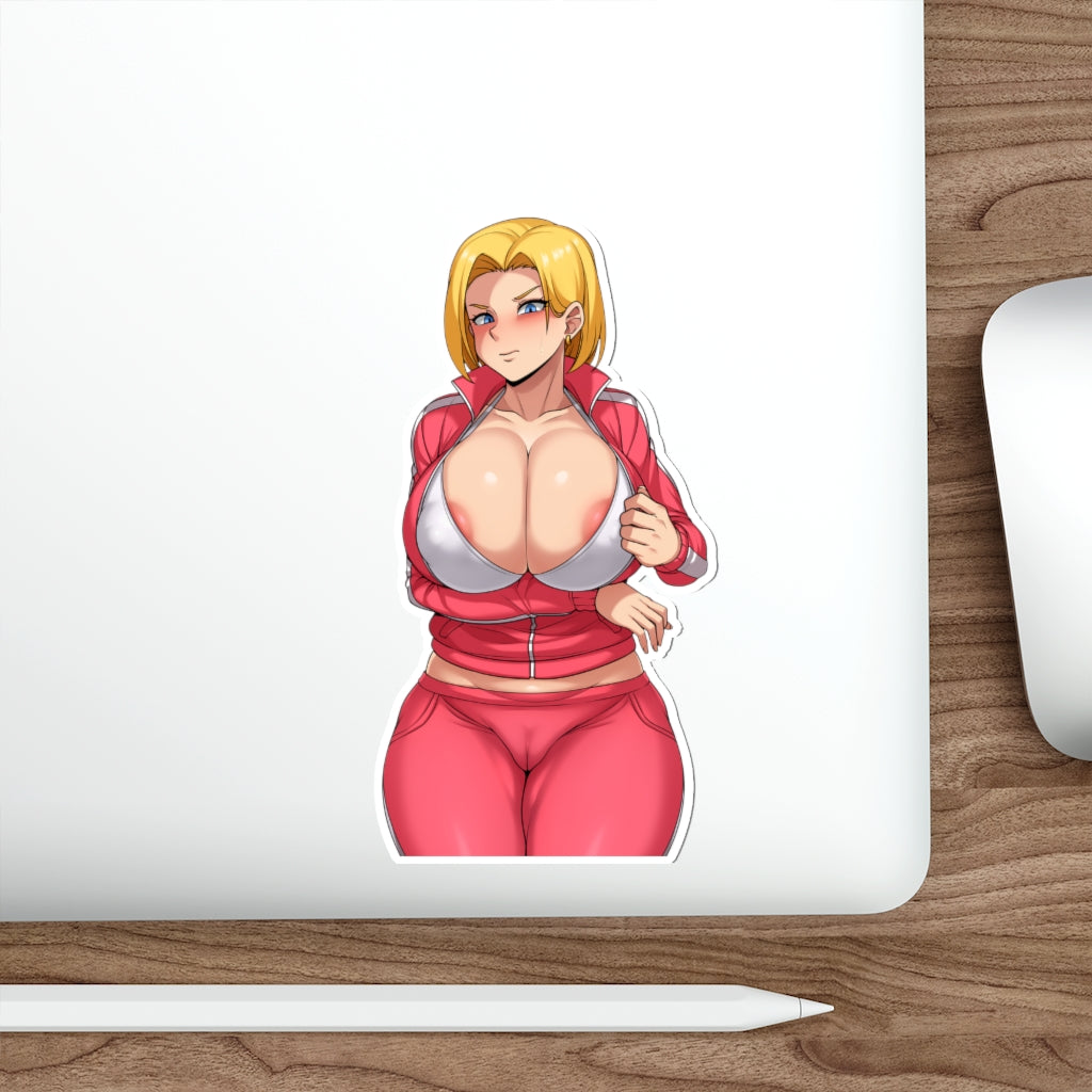 Dragon Ball Big Tits Android 18 Gym Uniform Waterproof Sticker Decal –  K-Minded