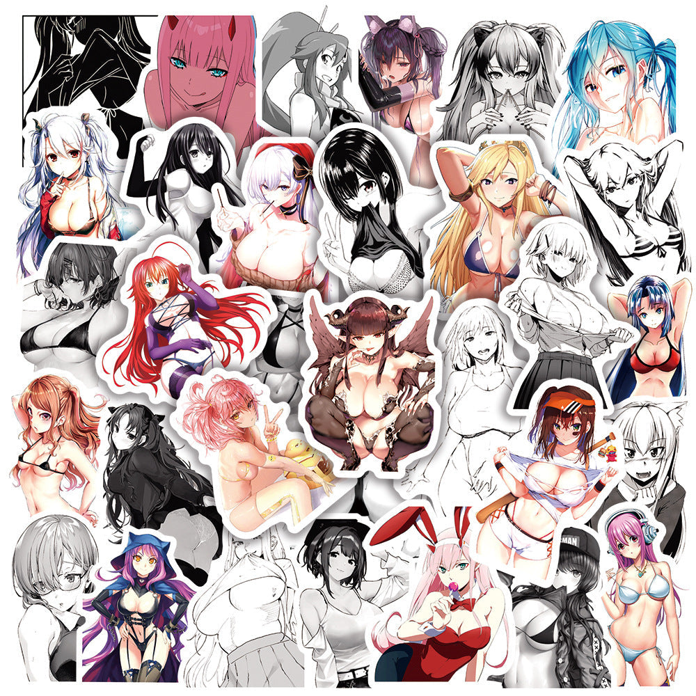 50pcs Hentai Anime Sexy Girls Stickers Waifu Adults Decals DIY Tablet –  K-Minded