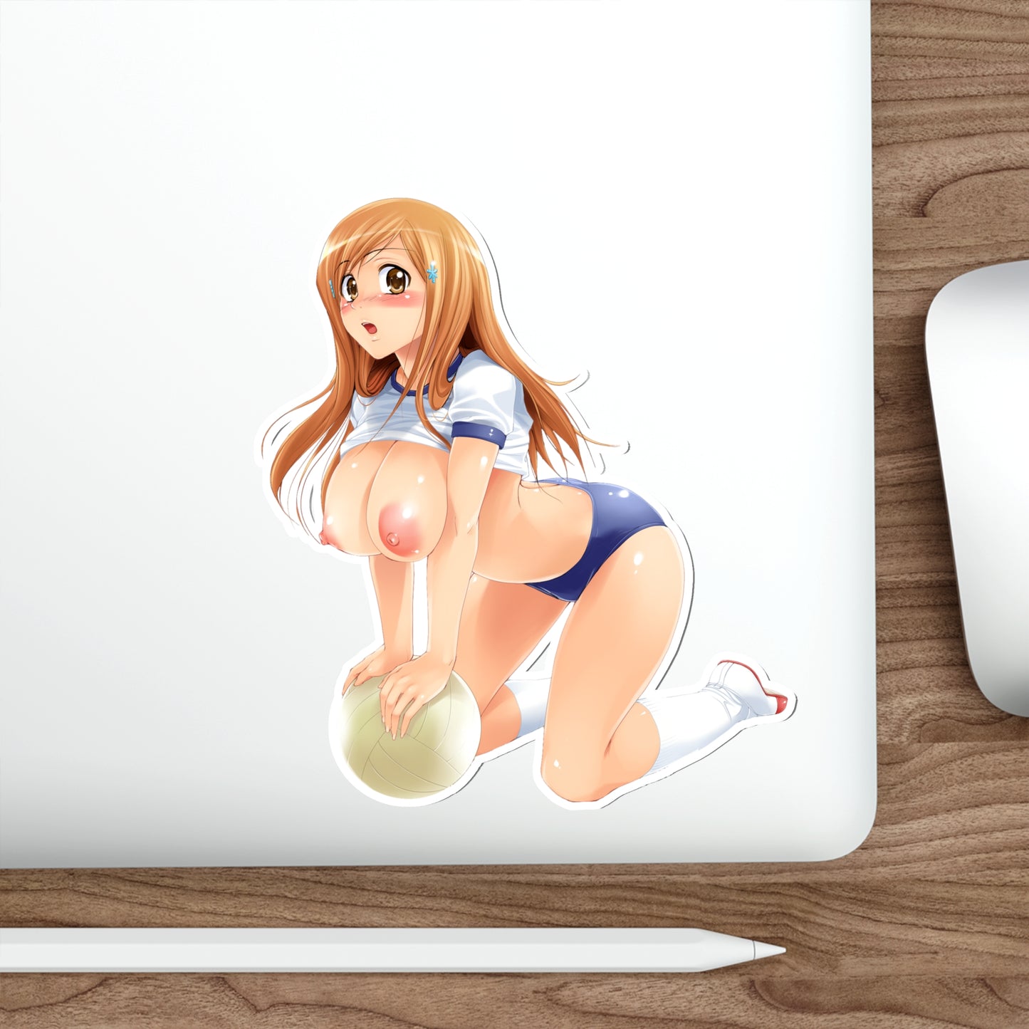 Bleach Anime Orihime Nude Boobs Gym Uniform Waterproof Sticker - Ecchi Vinyl Decal