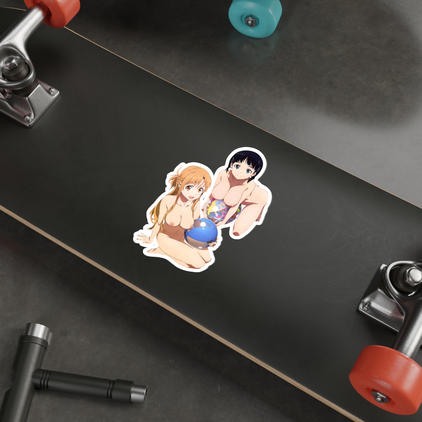 Sword Art Online Nude Kirigaya Suguha and Asuna Waterproof Sticker - Ecchi Vinyl Decal