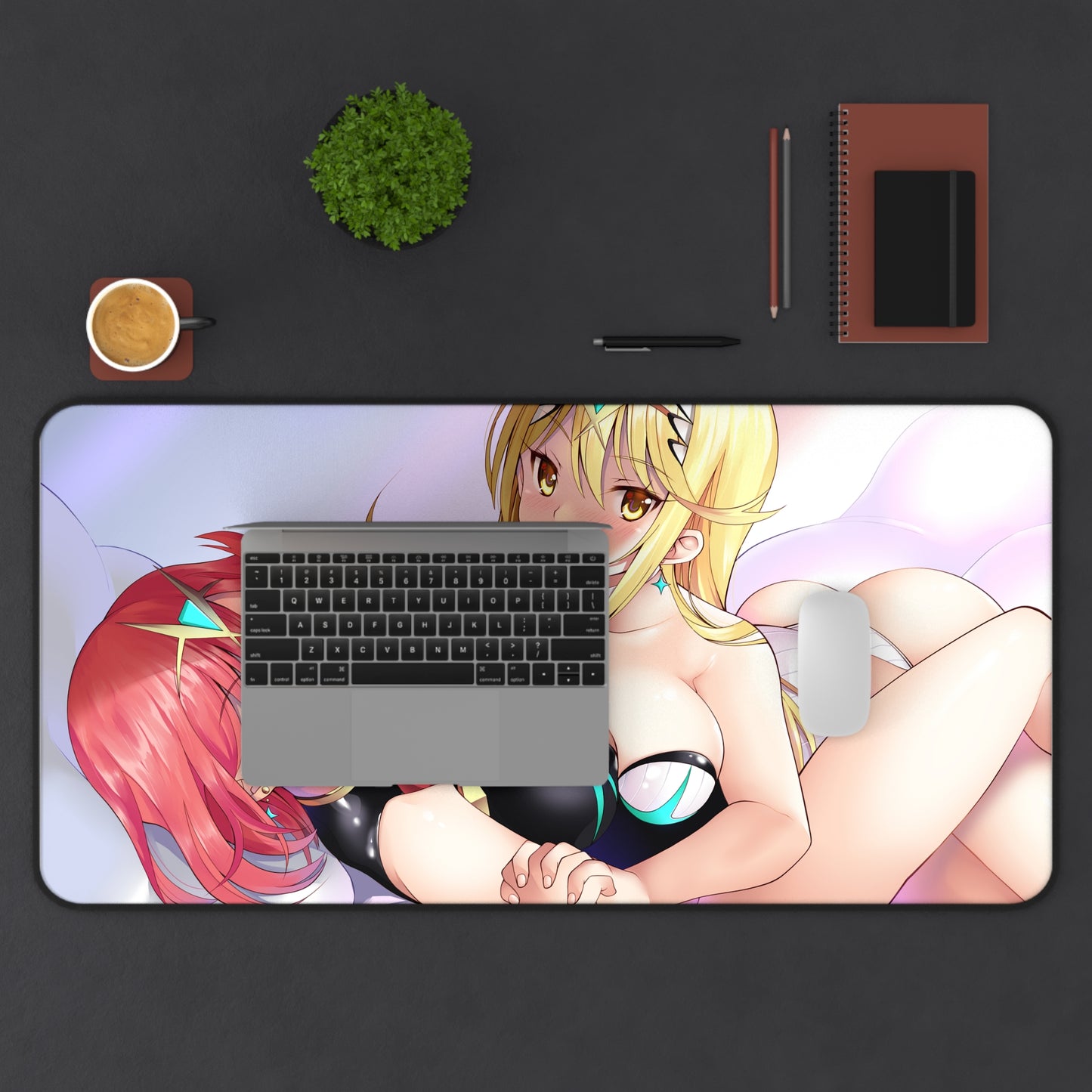 Xenoblade Sexy Waifus Mousepad - Large Desk Mat - Ecchi Boobs Mouse Pad