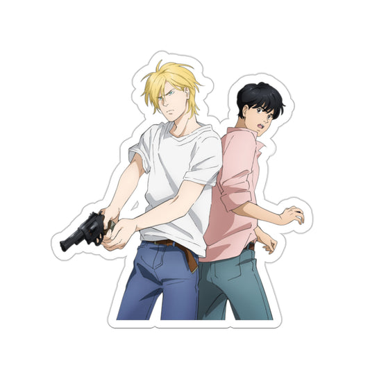 Armed Ash Lynx and Eiji Okumura Waterproof Sticker - Banana Fish Premium Vinyl Decal