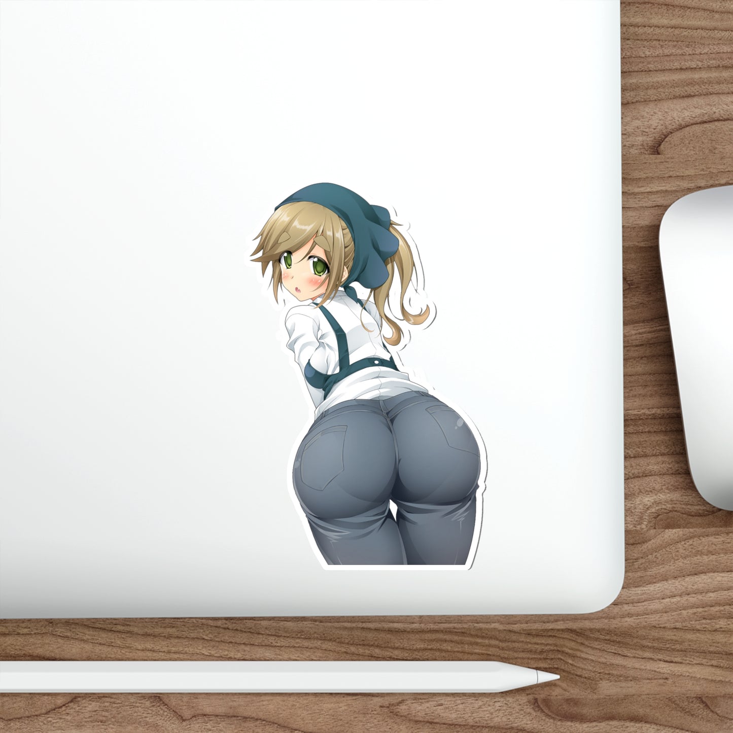 Yuru Camp Waterproof Sticker - Laid Back Camp Anime Decal - Sexy School Teacher Aoi Inuyama - Ecchi Butt Decal - Yurucamp Laptop Sticker