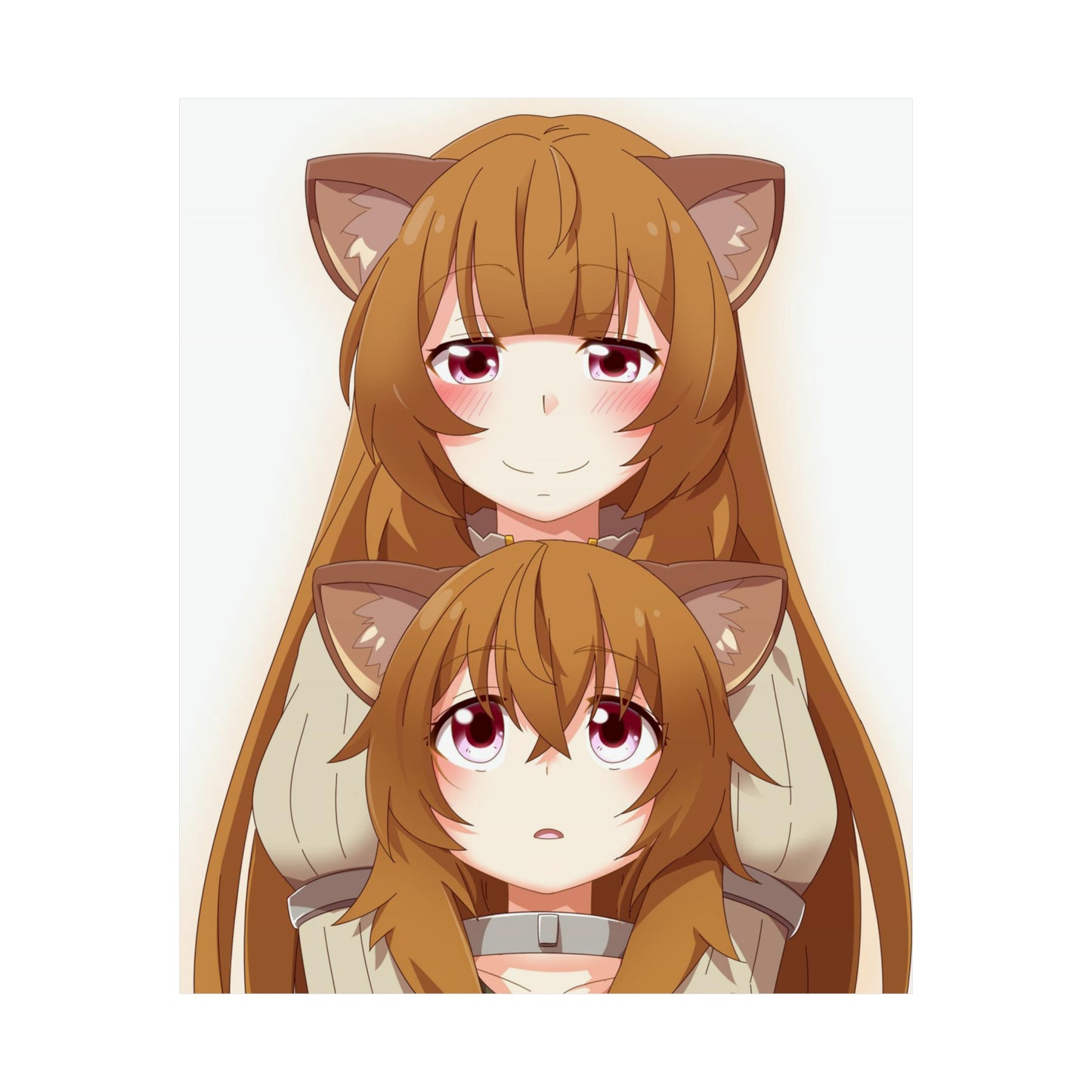 The Rising of the Shield Hero Poster - Raphtalia and Child Raphtalia Anime Wall Art Decor - Premium Matte Vertical Poster - Manga Print