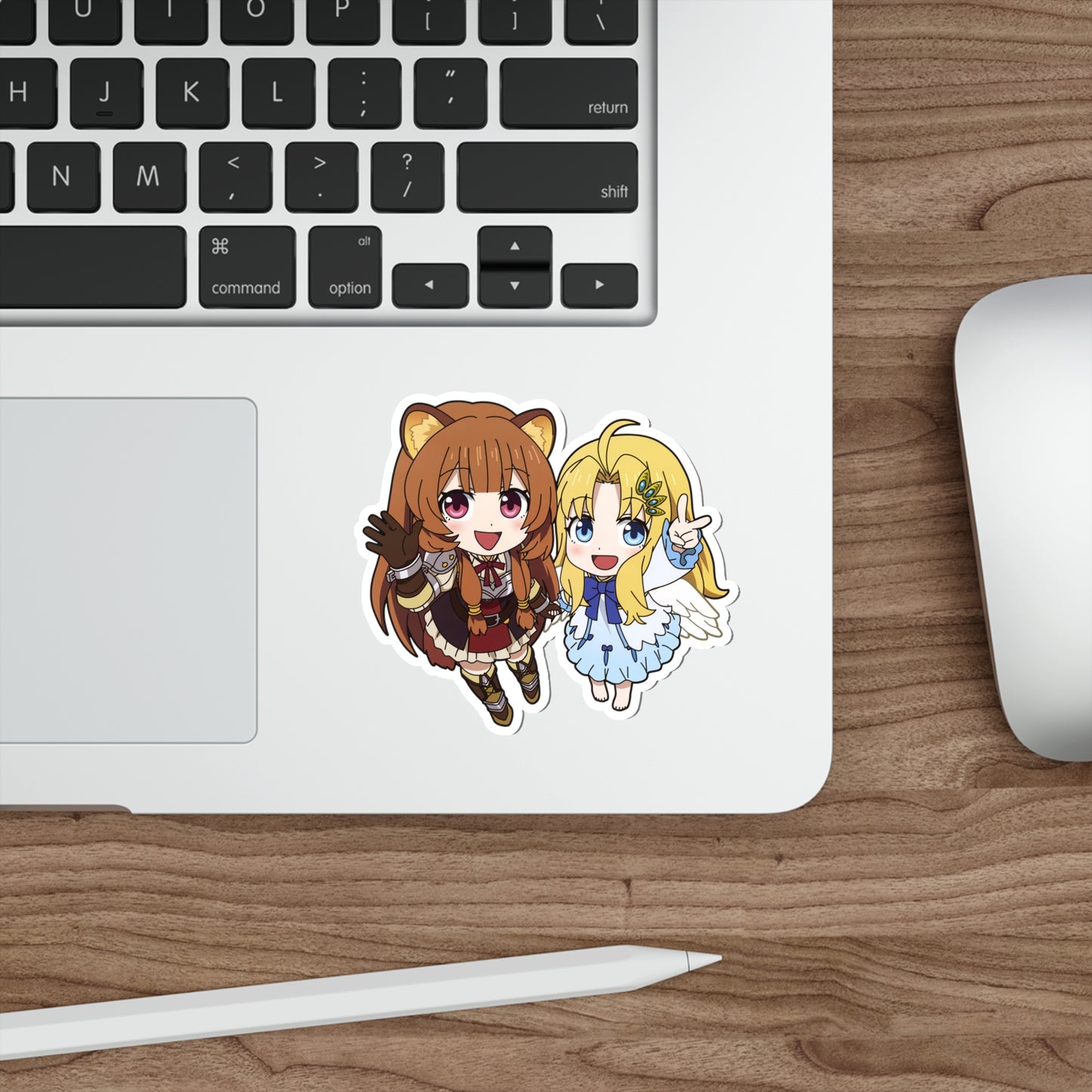 The Rising of the Shield Hero Waterproof Sticker - Chibi Raphtalia and Firo Anime Vinyl Decal - Car Bumper Sticker - Laptop Sticker