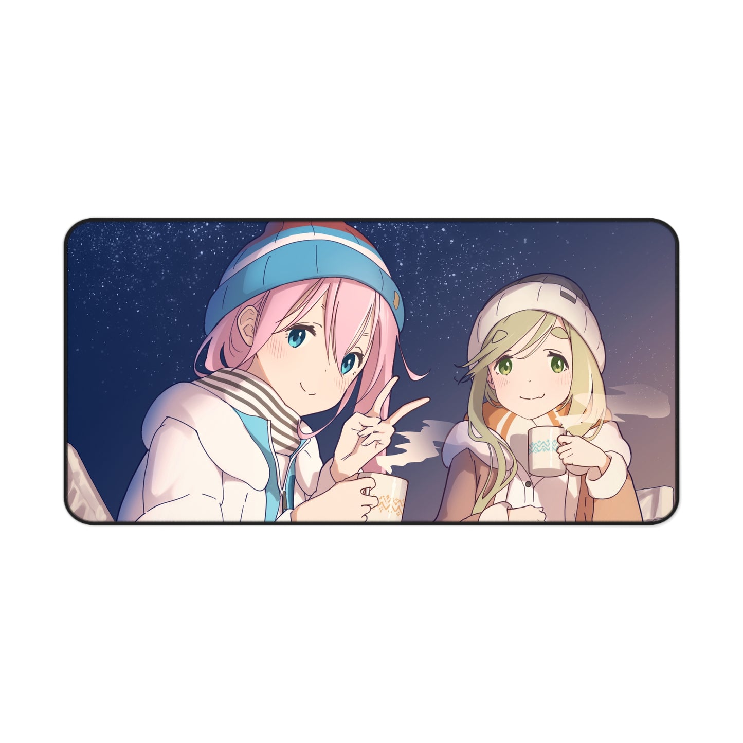 Yuru Camp Desk Mat - Laid Back Camp XXL Gaming Mousepad - Non Slip Yurucamp Playmat - Kawaii Anime Gift - Nadeshiko and Aoi