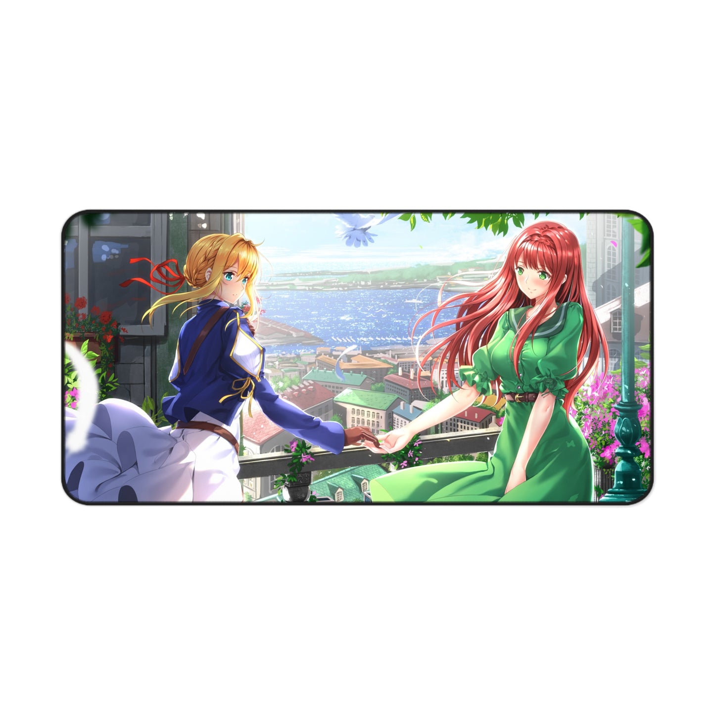 Violet Evergarden Desk Mat - Violet and Luculia Anime Waifus Mousepad - XXL Gaming Mousepad - Non Slip Manga Playmat