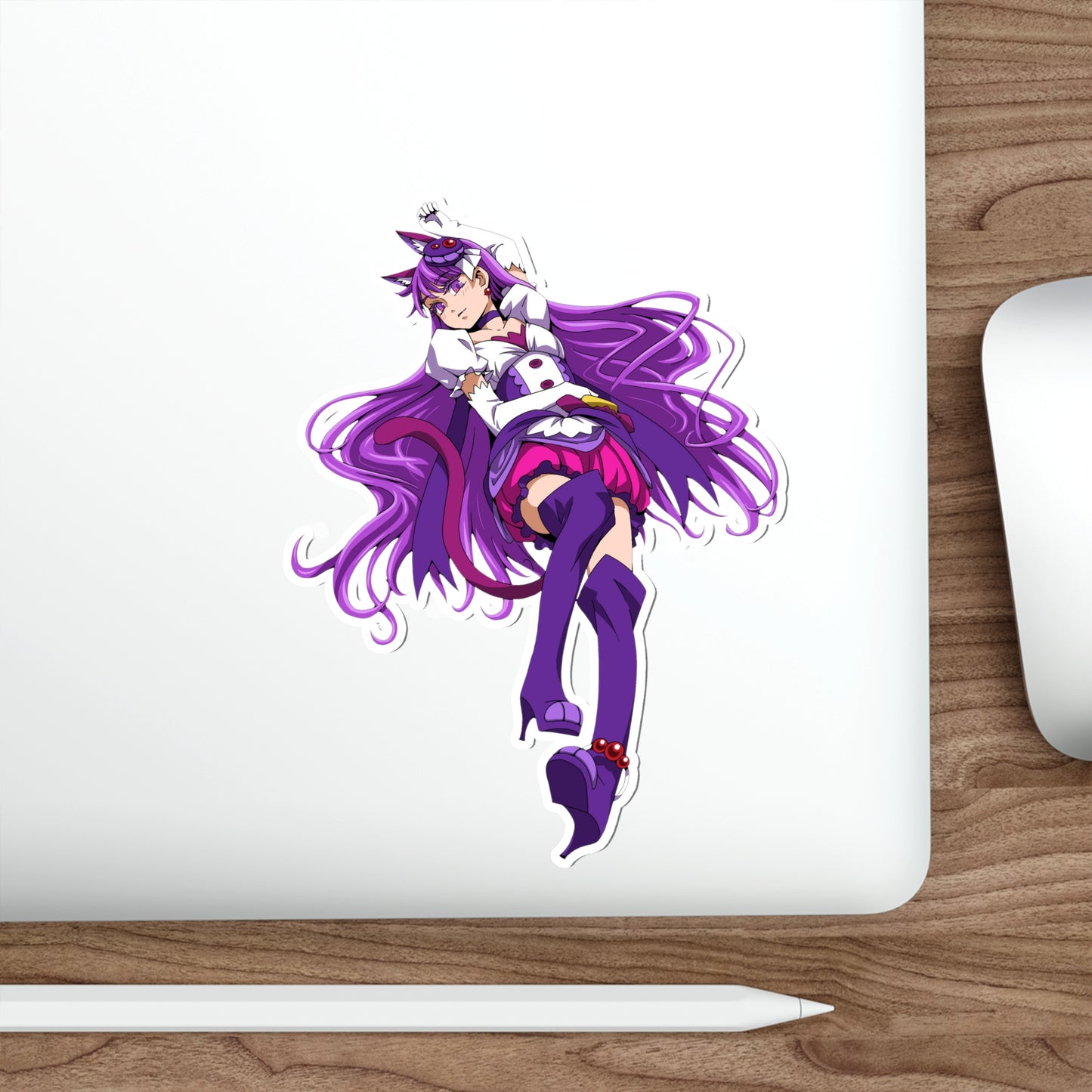 Pretty Cure A La Mode Waterproof Sticker - Kotozume Yukari Cure Macaron Anime Vinyl Decal - KiraKira Precure Sticker