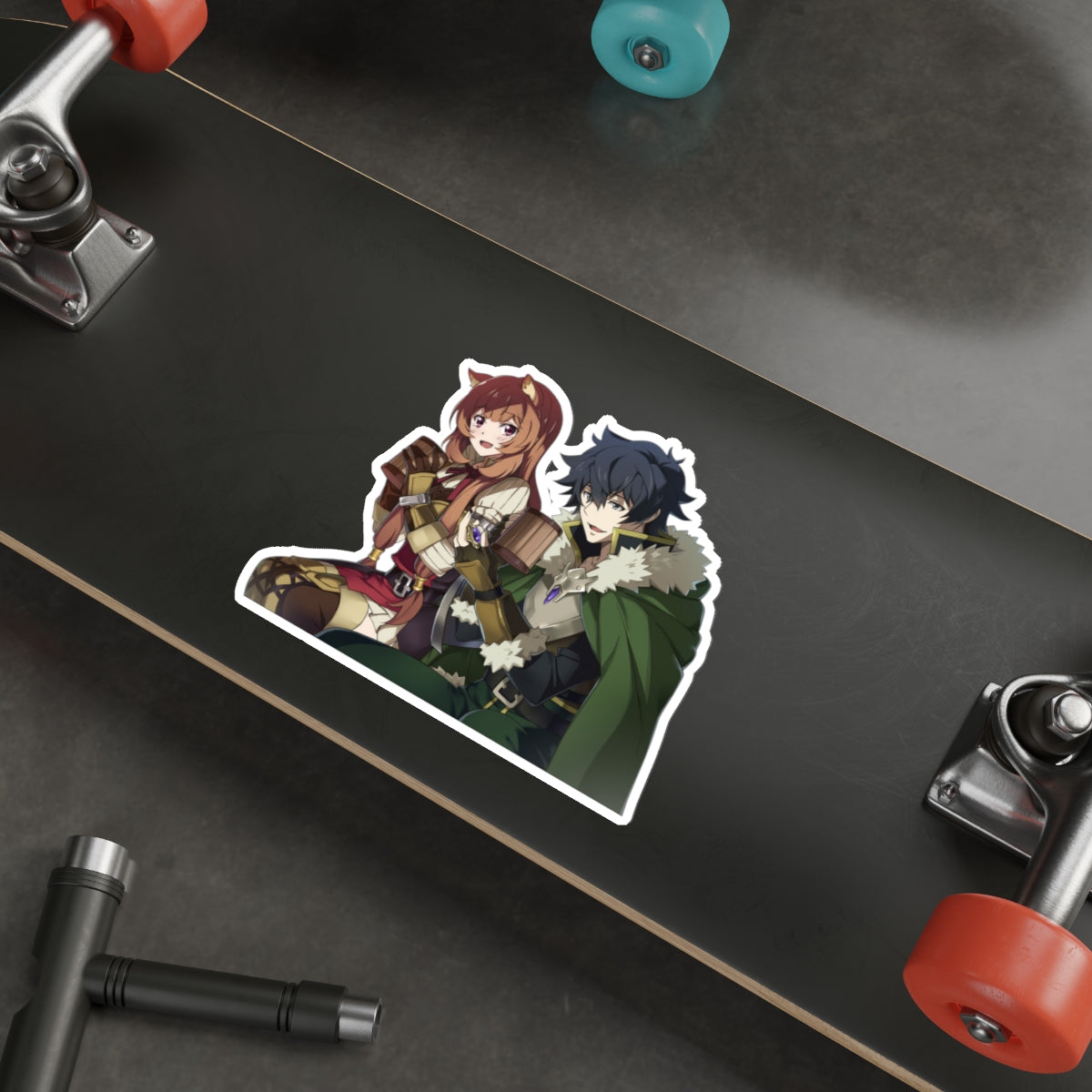 The Rising of the Shield Hero Waterproof Sticker - Raphtalia and Naofumi Iwatani Anime Vinyl Decal - Car Bumper Sticker - Laptop Sticker